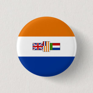 Old South African Flag - Oranje-blanje-blou 3 Cm Round Badge