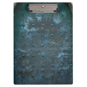 Old Spanish Copper Tarnished Metal Door Clipboard