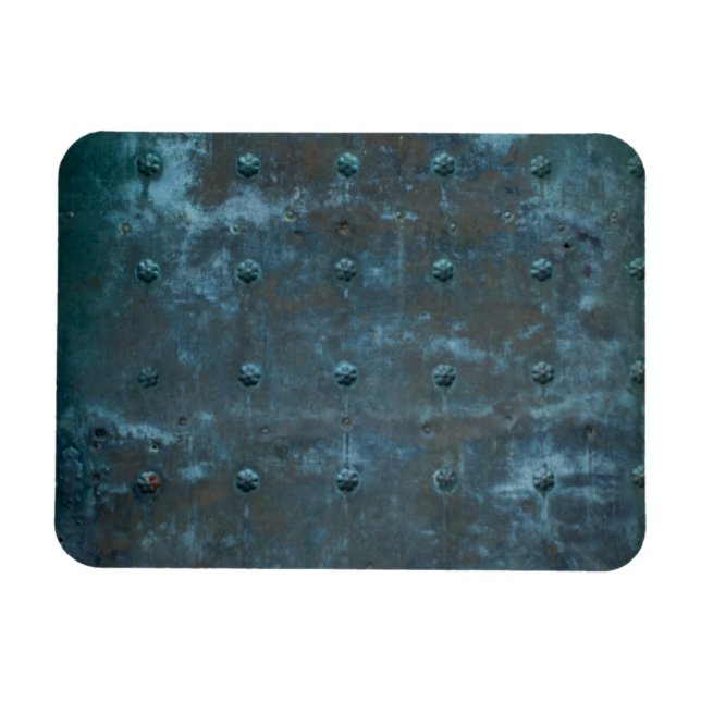 Old Spanish Copper Tarnished Metal Door Magnet (Horizontal)