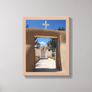 Old Spanish Mission Church Taos New Mexico Canvas Print