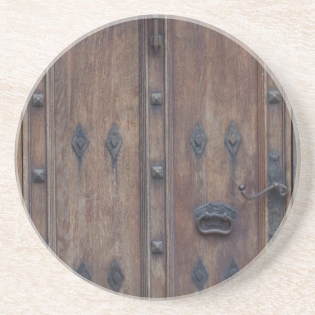 Old Spanish Wooden Door with Bolts Coaster (Front)