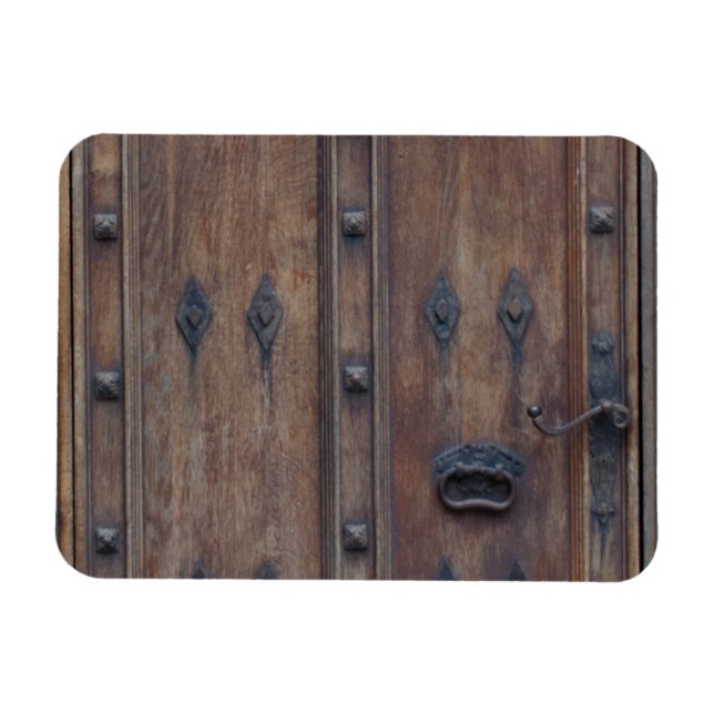 Old Spanish Wooden Door with Bolts Magnet (Horizontal)