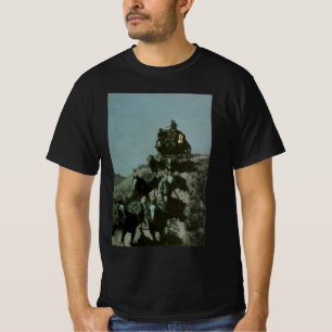 Old Stage Coach of the Plains by Remington T-Shirt