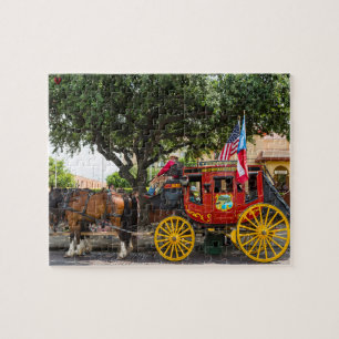 Old Stagecoach Texas Jigsaw Puzzle