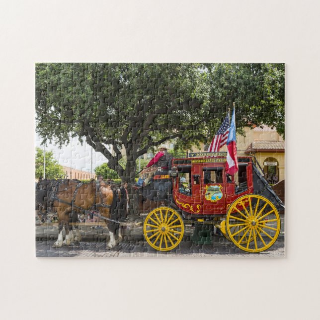 Old Stagecoach Texas. Jigsaw Puzzle (Horizontal)
