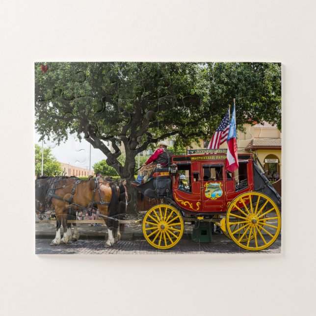 Old Stagecoach Texas Jigsaw Puzzle (Horizontal)