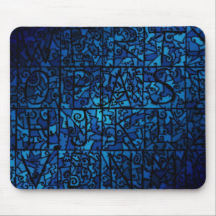 Old stained-glass window mouse mat