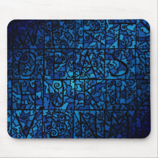 Old stained-glass window mouse mat
