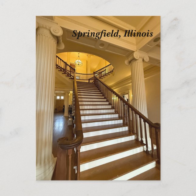 Old State Capitol in Springfield, IL Holiday Postcard (Front)