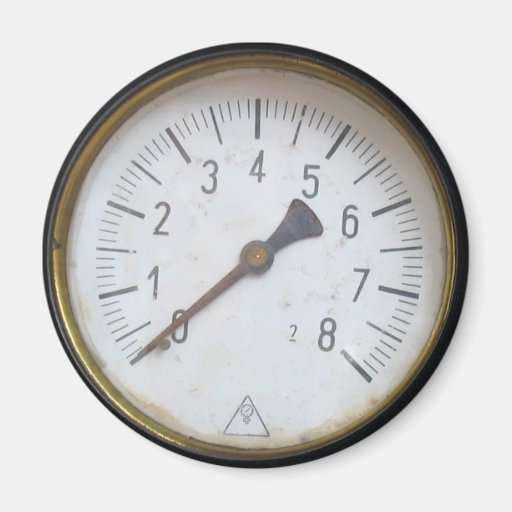 Image of Old Steam Engine Pressure Metre Dial Fridge Magnet