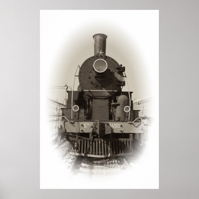 Old steam locomotive poster (Front)