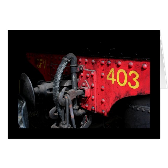 Old Steam Train Le Mastrou 403 Steam Engine card (Front Horizontal)