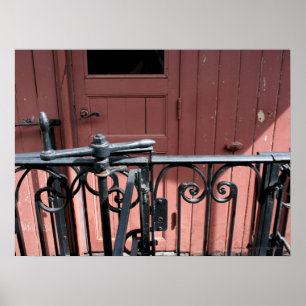 Old Steam Train Le Mastrou Brown Waggon Poster