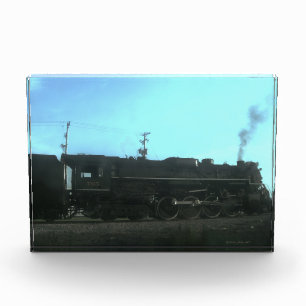Old steam train photo block