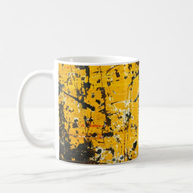 Old steel texture, surface and background coffee mug (Left)