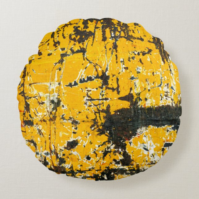 Old steel texture, surface and background round cushion (Front)