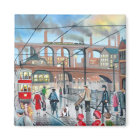 Old Stockport viaduct train oil painting