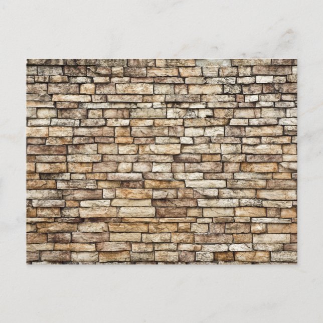 Old Stone Brick Wall Texture Postcard (Front)