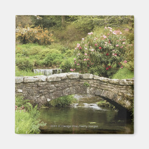 Old Stone Bridge Across A Stream In Dartmoor Park Magnet