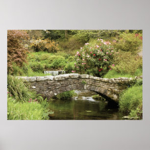 Old Stone Bridge Across A Stream In Dartmoor Park Poster