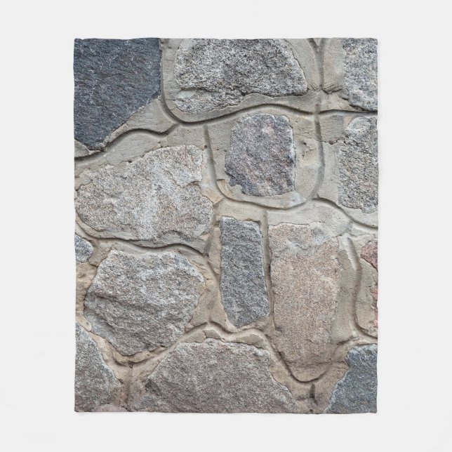 Old stone masonry textureabstract, architecture, h fleece blanket (Front)
