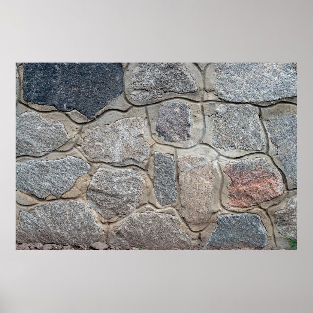 Old stone masonry textureabstract, architecture, h poster (Front)