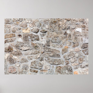 Old stone wall at belgrade fortress,  belgrade ser poster