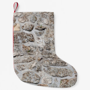 Old stone wall at belgrade fortress,  belgrade ser small christmas stocking