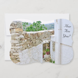 "OLD STONE WALL/HI ; HOW ARE YOU?"
