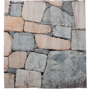Old stone wall of ancient castle. abstract,ancient shower curtain