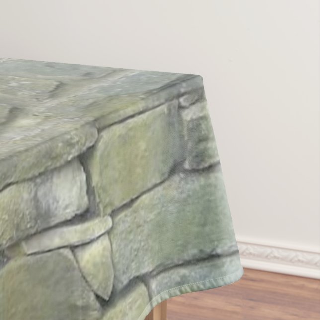 Old Stone Wall Pattern, Rustic Tablecloth (In Situ)