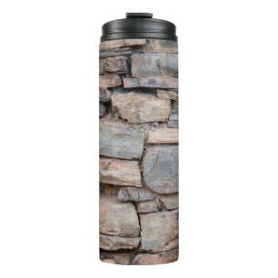 Old stone wall texture backgroundabstract, antique thermal tumbler