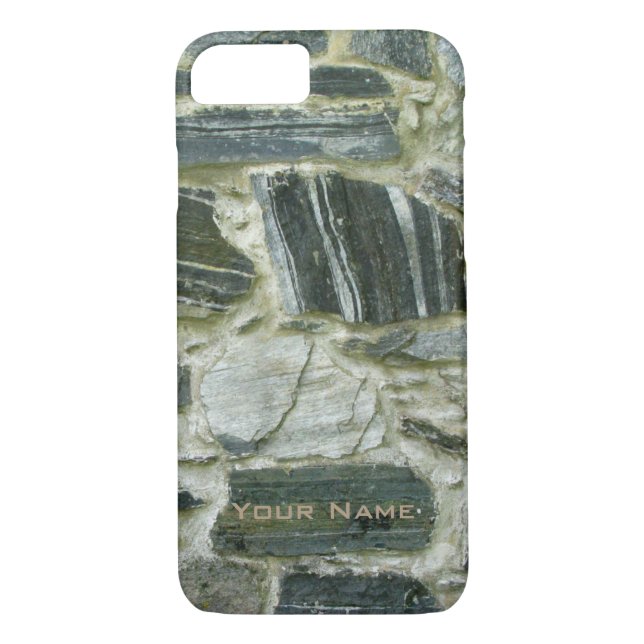 Old Stone Wall with Name Case-Mate iPhone Case (Back)