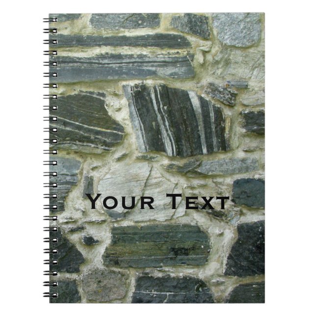 Old Stone Wall with Text Notebook (Front)