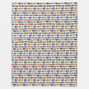 Old story fleece blanket