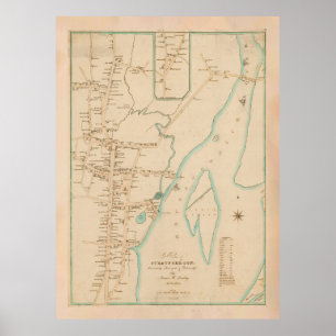 Old Stratford CT Map (1824) Poster