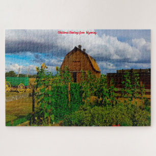 Old Style Country Barn Wyoming. Jigsaw Puzzle