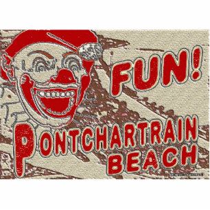 Old Style Pontchartrain Beach Sign Standing Photo Sculpture