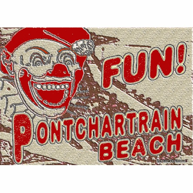Old Style Pontchartrain Beach Sign Standing Photo Sculpture (Front)
