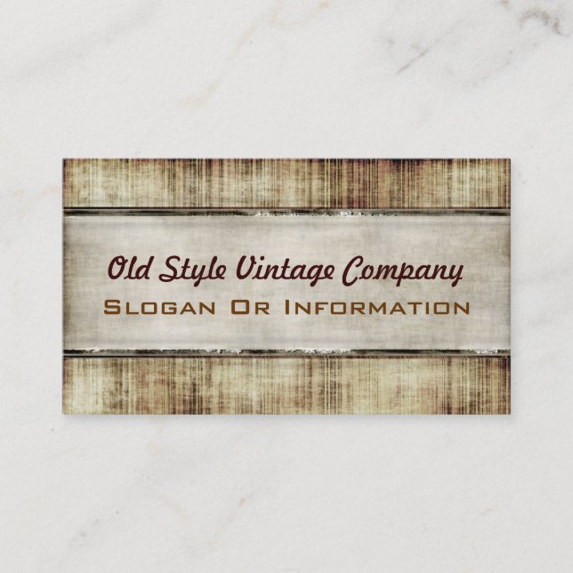 Old Style Vintage Business Cards (Front)