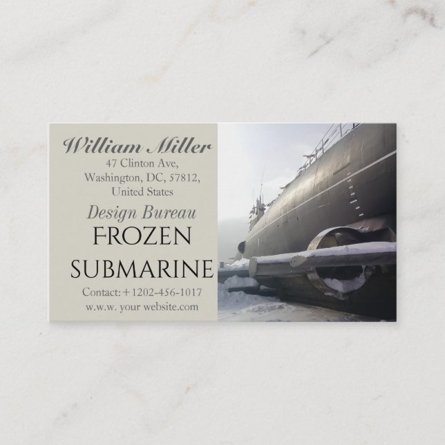 Old Submarine Business Card (Front)