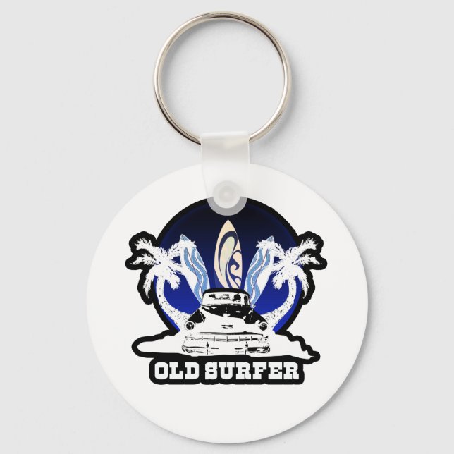 Old Surfer Key Ring (Front)