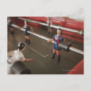 Old table football player postcard