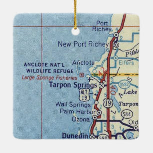 Old Tarpon Springs Ceramic Ornament