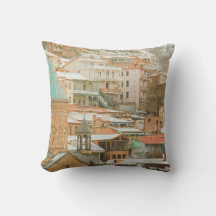 Old Tbilisi historical buildings. Caucasus Travel Cushion