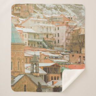 Old Tbilisi historical buildings. Caucasus Travel  Sherpa Blanket