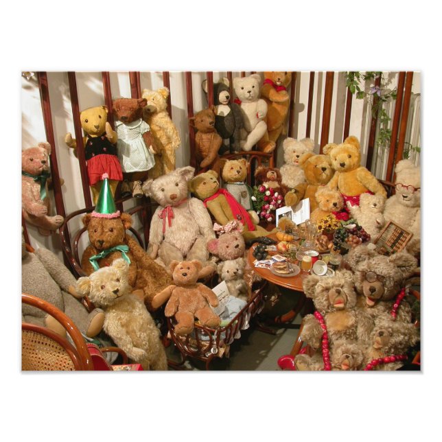 Old Teddy Bears Collection Photo Print (Front)