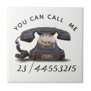 Old Telephone -  add number    Tile