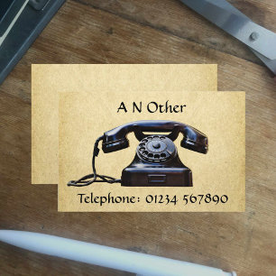 Old Telephone Image Business Card