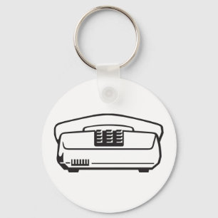 Old Telephone Symbol Key Ring